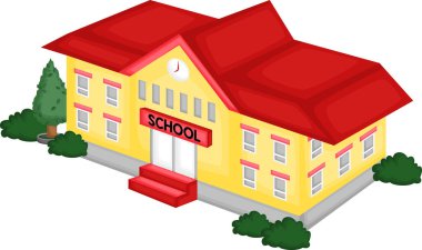 Bir okul binasının vektörü 