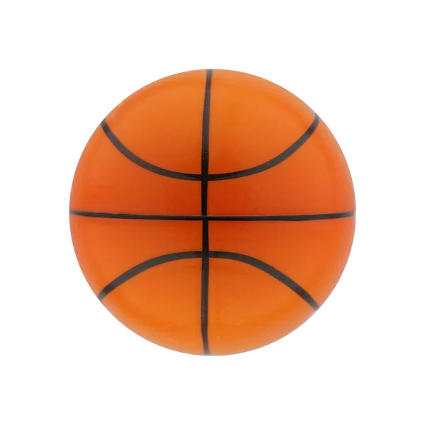 バスケットボールの柔らかいおもちゃ 白に隔離された — ストック写真