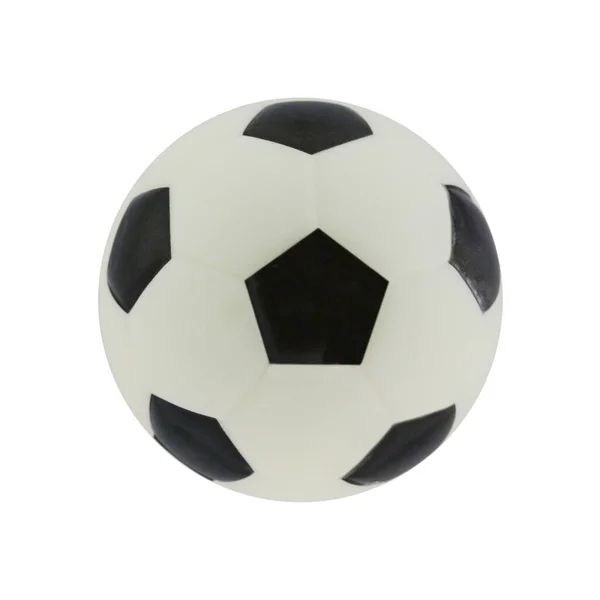 サッカーボールソフトおもちゃ 白に隔離された — ストック写真