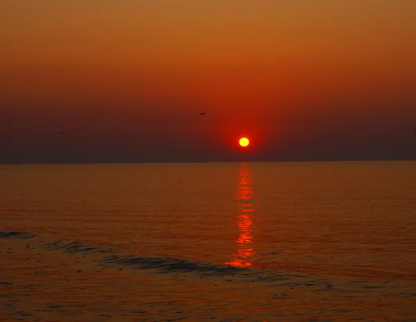 Ανατολή του ηλίου πάνω από τη μαύρη θάλασσα — Φωτογραφία Αρχείου