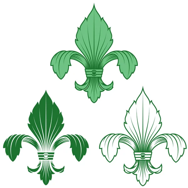 Fleur Lis Vektorový Design Znázornění Fleur Lis Symbol Používaný Středověké — Stockový vektor