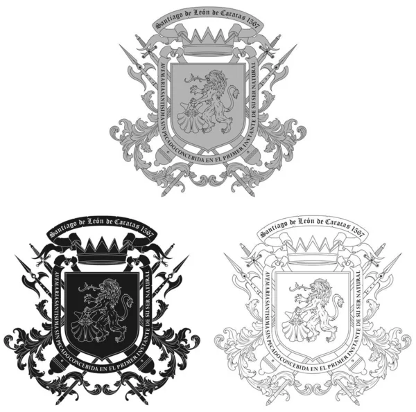 カラカス市の紋章ベネズエラ — ストックベクタ