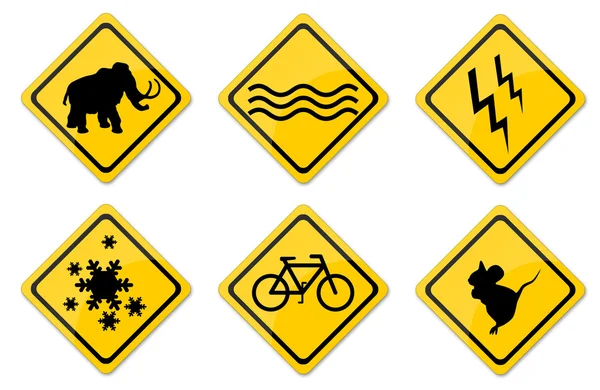 Warning Signs Set — Stock Photo, Image