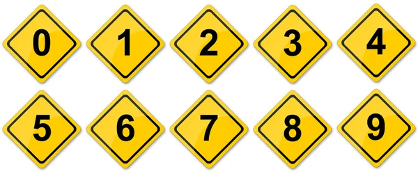 Цифры дорожных знаков — стоковое фото