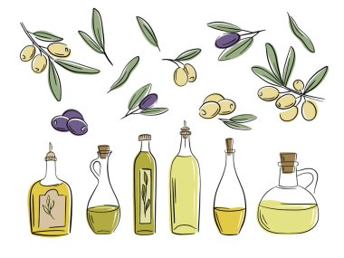 Vektör dekoratif çelenk zeytin dalı. Ambalaj etiketleri için