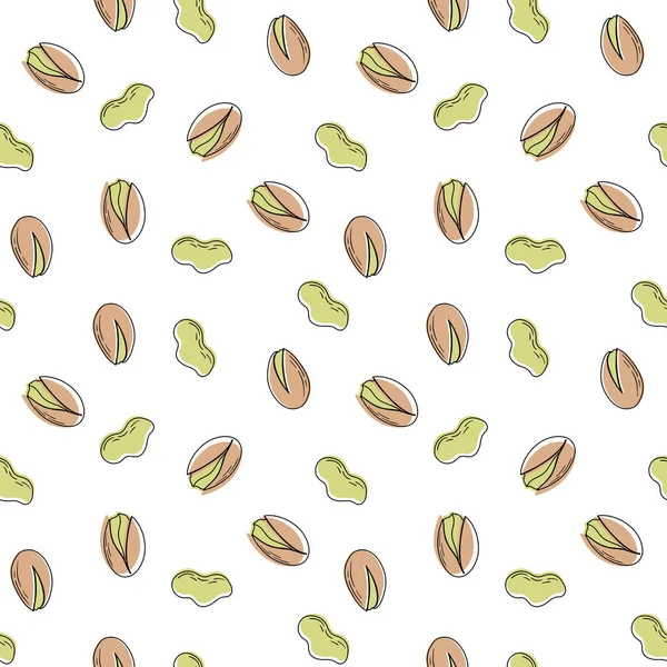 El çizimi, fındık, fıstık, badem, fındık, fındık, fındık, fındık, fındık. Vektör çizimi. Grafik biçimi etiketindeki ögeler, etiket, menü, paket