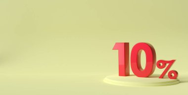 10 'a kadar indirimli mega satış, yaratıcı poster, afiş ya da el ilanı tasarımı, metin için 3D basım arkaplanı