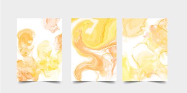 Suluboya arka plan, soyut nötr toprak, altın rengi renkler sıçrayan duvar kağıdı, dijital kağıt alkol lekeli reçine sanatı vektör içinde. Akrilik mürekkep deseni sıçrama posteri, duvar dekoru .
