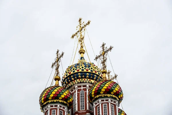 Old Beautiful Orthodox Church Old District Nizhny Novgorod Cloudy Autumn — Stock Photo, Image