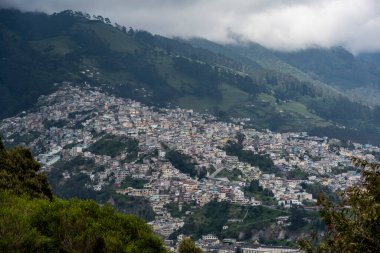 cityscape from different angles of the mountainous capital of Ecuador, Quito 