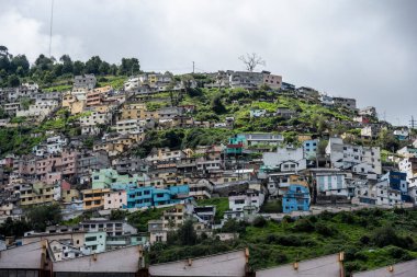 cityscape from different angles of the mountainous capital of Ecuador, Quito 