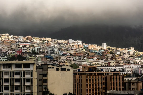 Cityscape Local People Different Angles Mountainous Capital Ecuador Quito — Photo