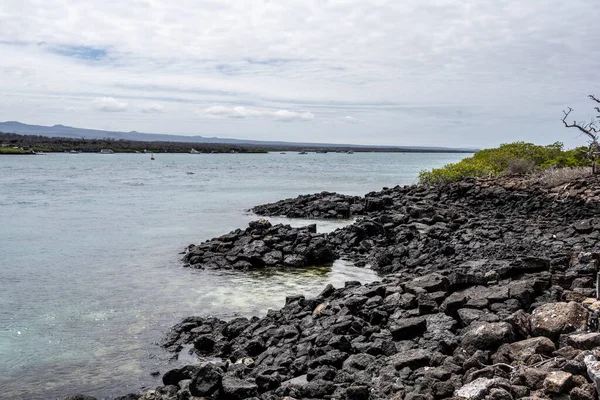 Paisaje Con Las Islas Galápagos Sobre Fondo Del Mar Cielo — Foto de Stock