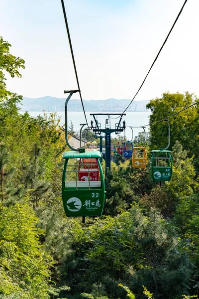 Höhenseilbahn Liugong Island Scenic Spot Weihai Shandong China — Stockfoto