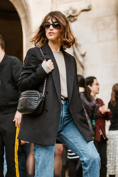 París Francia Septiembre 2019 Jeanne Damas Ante Desfile Moda Stella — Foto de Stock