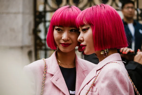 Paris França Setembro 2019 Ami Suzuki Aya Suzuki Antes Desfile — Fotografia de Stock