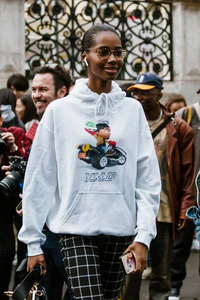 Paris France September 2019 Model Tami Williams Thom Browne Fashion — 스톡 사진