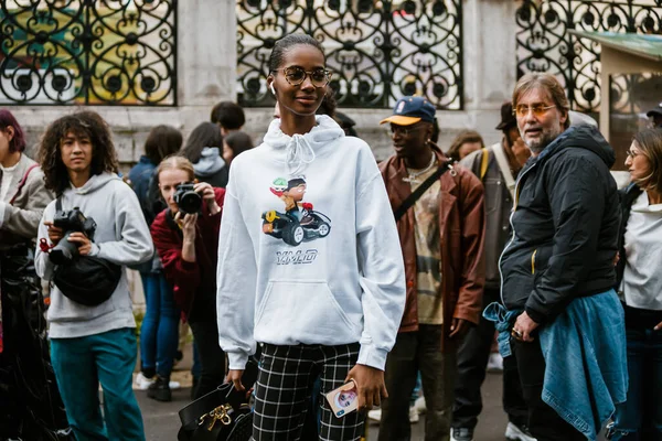 París Francia Septiembre 2019 Modelo Tami Williams Antes Del Desfile — Foto de Stock