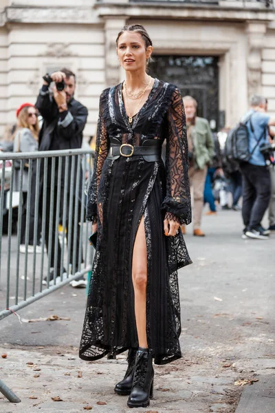 Helena Bordon Vista Fora Show Elie Saab Durante Paris Fashion — Fotografia de Stock
