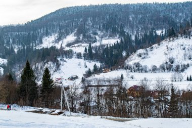 Slavske, Ukrayna 'daki tipik kır manzarası