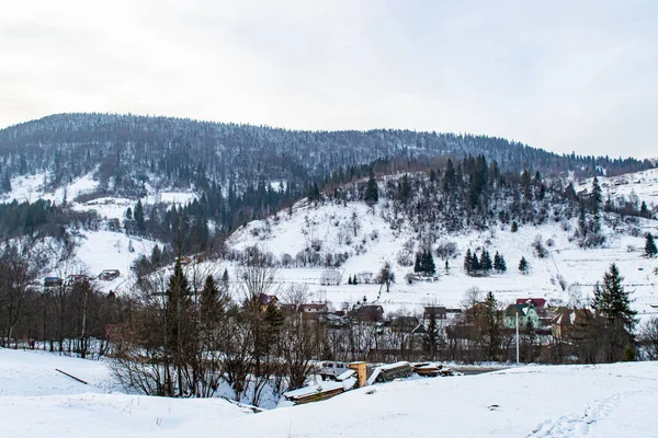 Paysage Typique Côté Campagne Slavske Ukraine — Photo