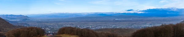 クスト渓谷 カルパティア山脈 ウクライナのパノラマビュー — ストック写真