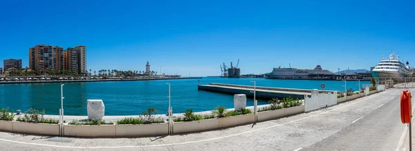Malaga España Septiembre 2022 Vista Panorámica Del Puerto Málaga España —  Fotos de Stock