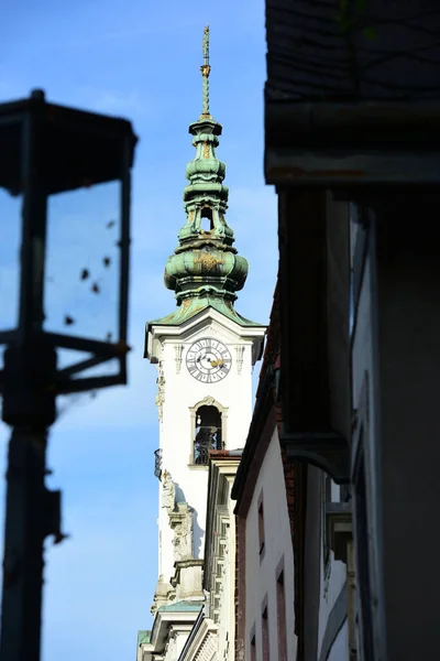 Πύργος Του Δημαρχείου Της Παλιάς Βιομηχανικής Πόλης Steyr Αυστρία Ευρώπη — Φωτογραφία Αρχείου