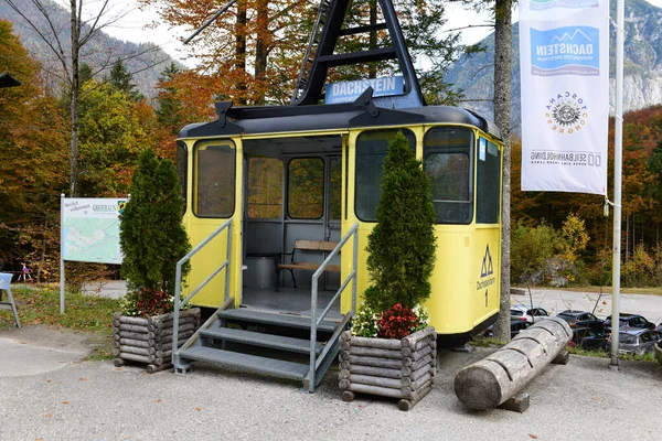 Sonbaharda Salzkammergut Krippenstein Teleferiği Obertraun Gmunden Bölgesi Yukarı Avusturya Avusturya — Stok fotoğraf