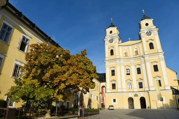 Bazilika Mondsee Věnovaná Archandělu Michaelovi Rakousko Evropa — Stock fotografie