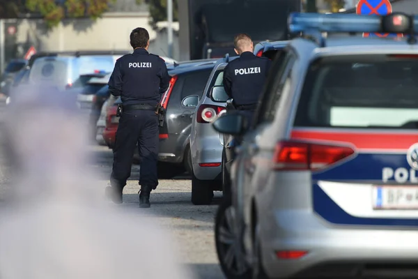 Politiecontrole Wels Opper Oostenrijk Oostenrijk Europa — Stockfoto