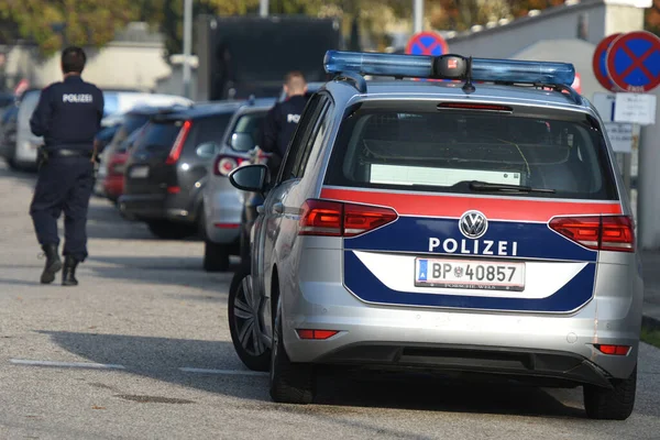 Polizeikontrolle Wels Oberösterreich Österreich Europa — Stockfoto