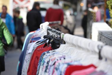 Wolfgangi pazarı 31 Ekim 'de Sankt Wolfgang, Yukarı Avusturya, Avusturya, Avrupa' da