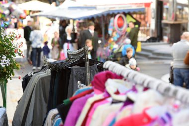 Wolfgangi pazarı 31 Ekim 'de Sankt Wolfgang, Yukarı Avusturya, Avusturya, Avrupa' da