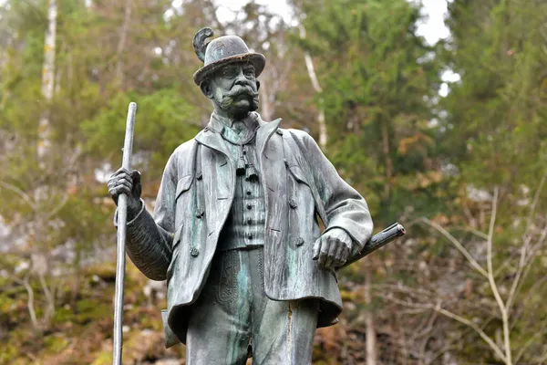 Die Kaiserstatue Bad Ischl Salzkammergut Oberösterreich Österreich Europa — Stockfoto