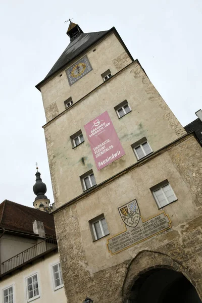 Stadttorturm Von Braunau Inn Österreich Europa — Stockfoto