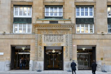 Viyana, Avusturya ve Avrupa 'daki Avusturya Ulusal Bankası cephesi