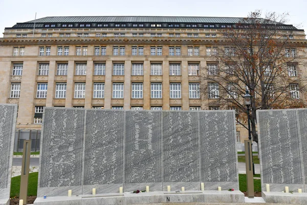 Shoah Muur Van Namen Monument Wenen Oostenrijk Europa — Stockfoto