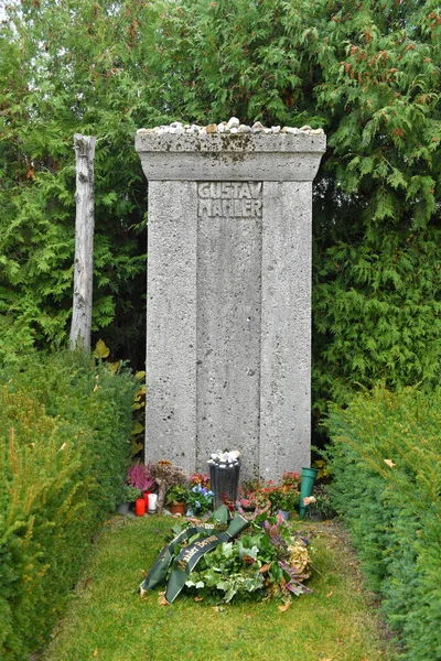Grab Des Komponisten Gustav Mahler Auf Dem Friedhof Grinzing Wien — Stockfoto