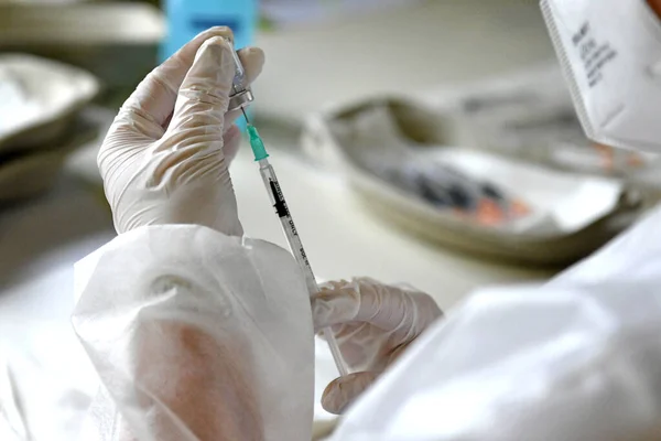 Očkování Proti Koroně Seewalchenu Rakousko Evropa — Stock fotografie