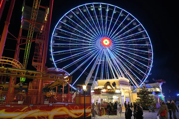 Big Amusement Park Prater Vienna Night Austria Europe — Stock Photo, Image