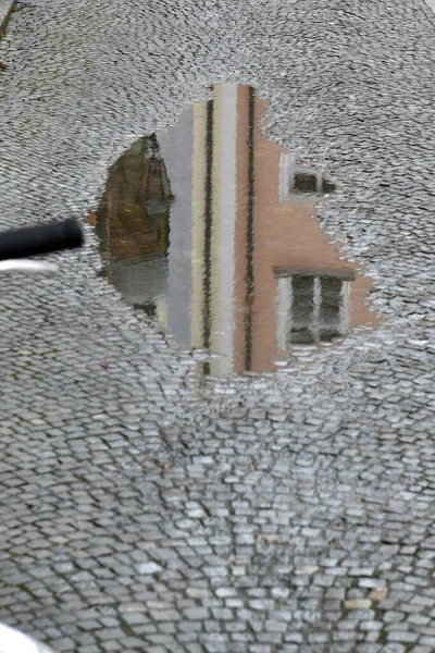 Gamle Passau Donau Regnvejr Vinteren Bayern - Stock-foto