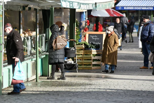 Well Known Green Market Viktualienmarkt Munich Bavaria Germany — Stock Photo, Image
