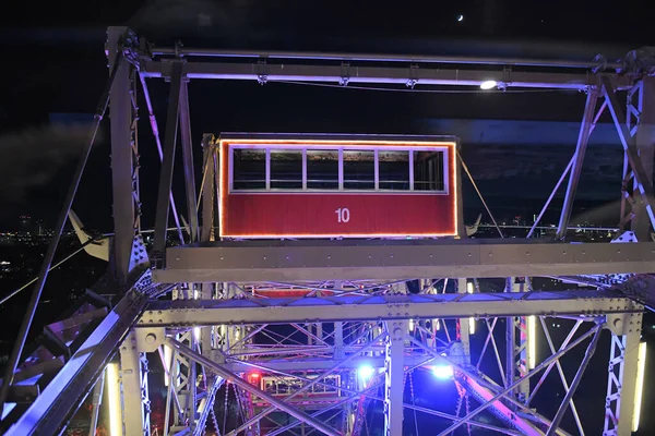 Ferris Wheel Evening Large Amusement Park Prater Vienna Austria Europ — стокове фото