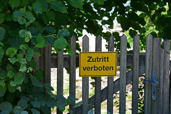 Private Property Lake Traunsee Entering Prohibited — Foto Stock
