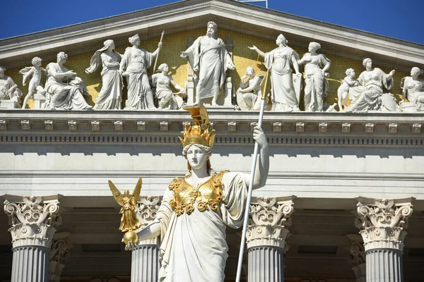 Renovado Parlamento Austriaco Con Pallas Athene Ringstrasse Viena —  Fotos de Stock