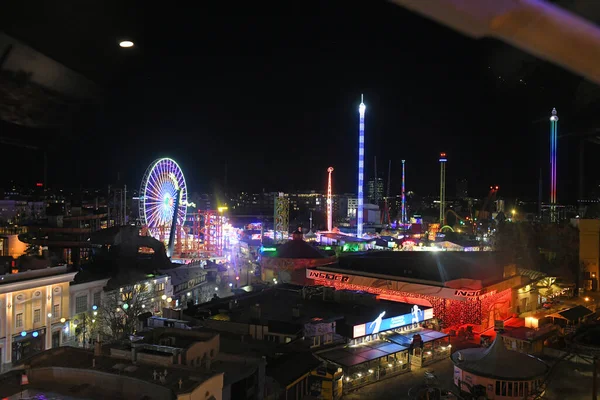 Grande Parco Divertimenti Prater Vienna Notte Austria Europa — Foto Stock