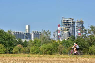 OMV refinery in Schwechat, Lower Austria clipart