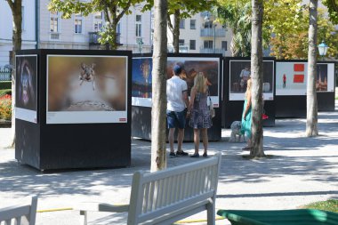 Outdoor exhibition at the La Gacilly-Baden Photo Festival in Baden near Vienna, Lower Austria