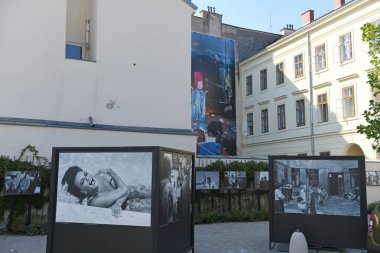 Outdoor exhibition at the La Gacilly-Baden Photo Festival in Baden near Vienna, Lower Austria